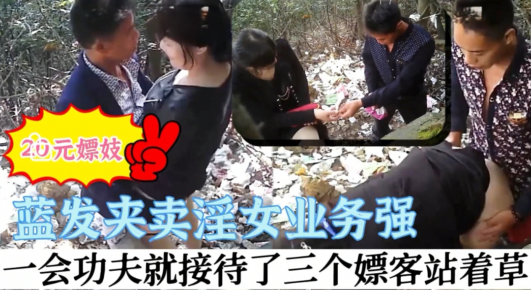 20元嫖娼蓝发夹卖淫女业务强