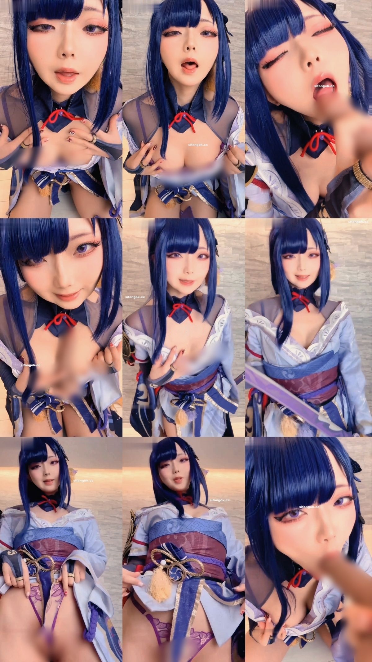 【重磅】顶级人气萌妹【chuchu_n】付费雷电将军 道具ZW喷水